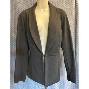STUDIO by Torrid Women’s Grey Luxe Ponte Stretch Knit Peplum Blazer Jacket 2X